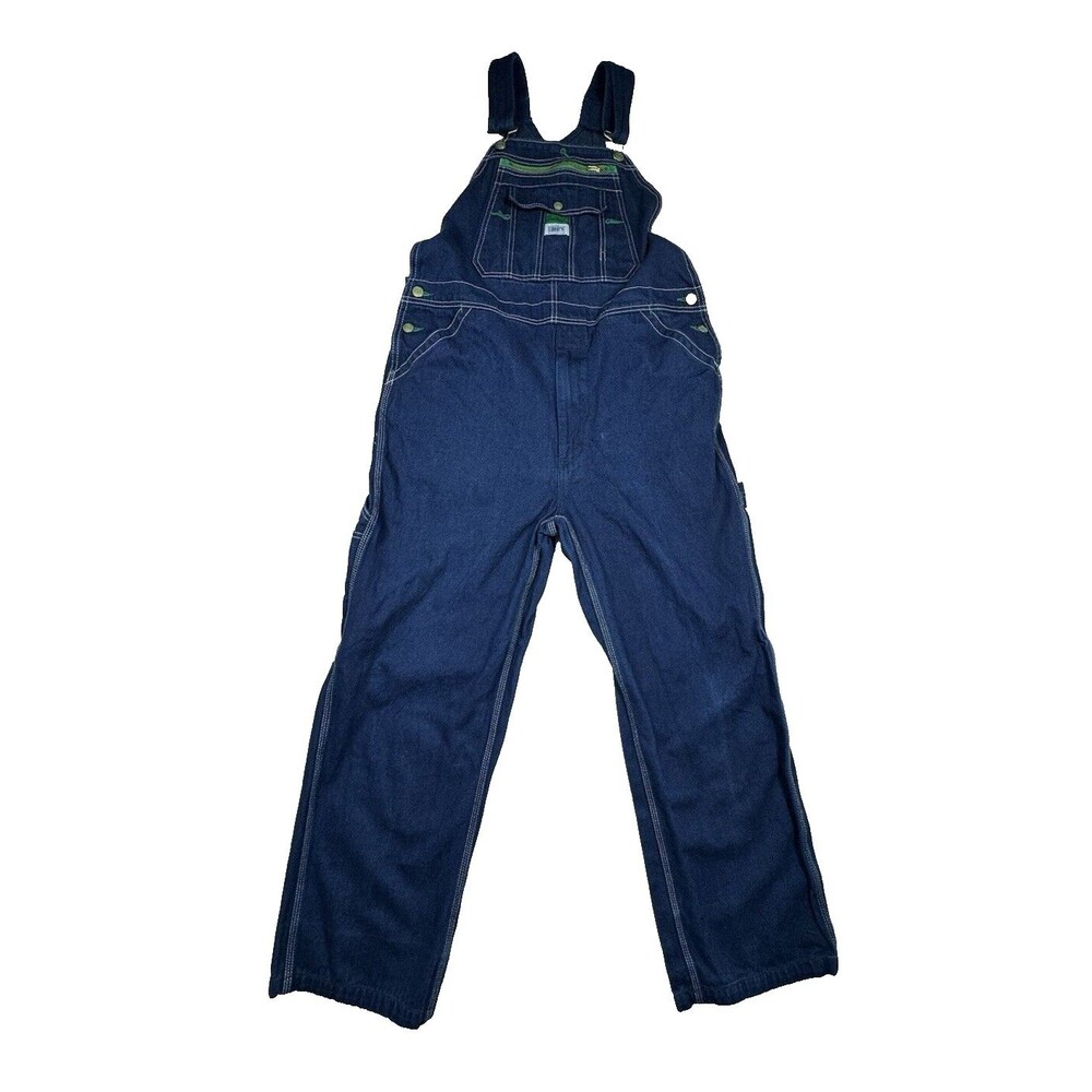 Liberty Bib Overalls Men 36 X 30 Blue Denim Workwear Carpenter Jeans Farmer